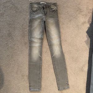 Light Grey Heathered Denim Skinny Jeans